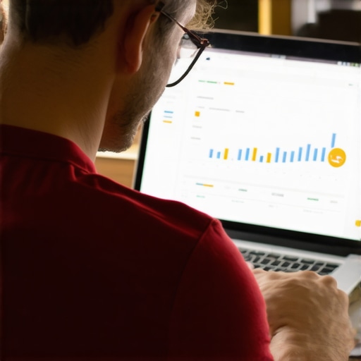 Business owner optimizing Google Business Profile on laptop