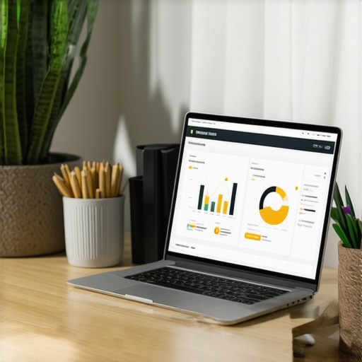 A workspace with SEO analytics and tools open on a computer representing local SEO maintenance.