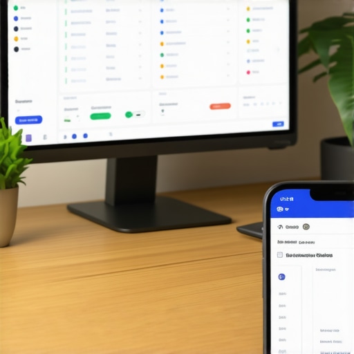 Desk setup with SEO tools and analytics for ongoing local SEO maintenance