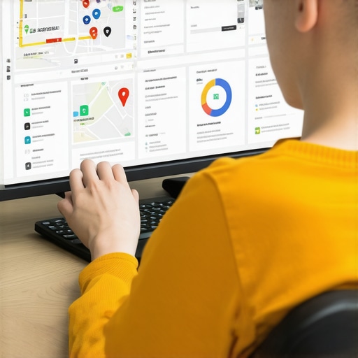 Managing Local SEO Tools for Long-Term Success A professional analyzing SEO tools and Google Maps dashboards