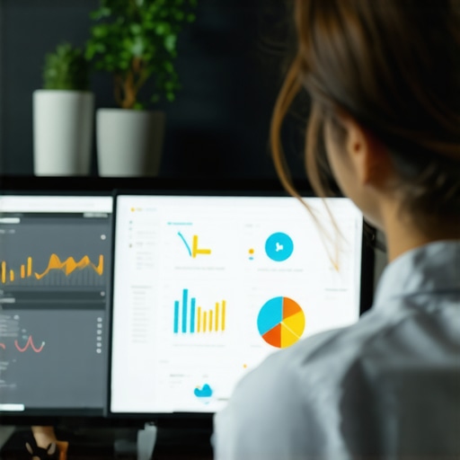 Person reviewing local SEO metrics on a laptop