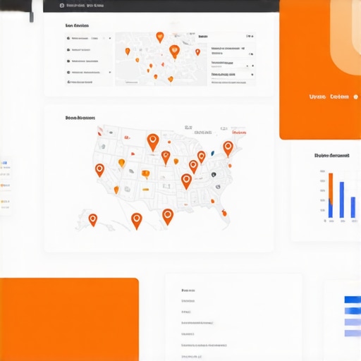 Screenshot of local SEO tools interface showing maps and analytics
