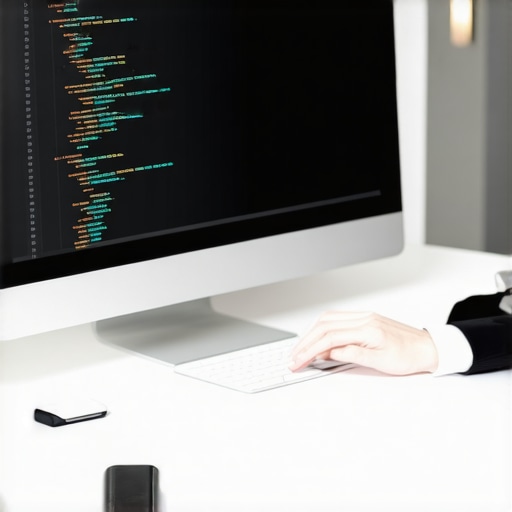 Person working on website code to improve load times for local SEO boost.